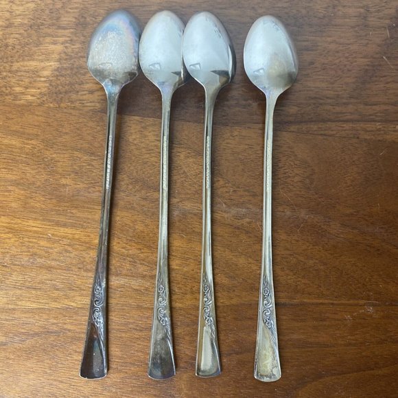 Wm Rogers Extra Plate IS 1938 REVELATION 7.5" Ice Tea Spoon Set - Picture 5 of 6
